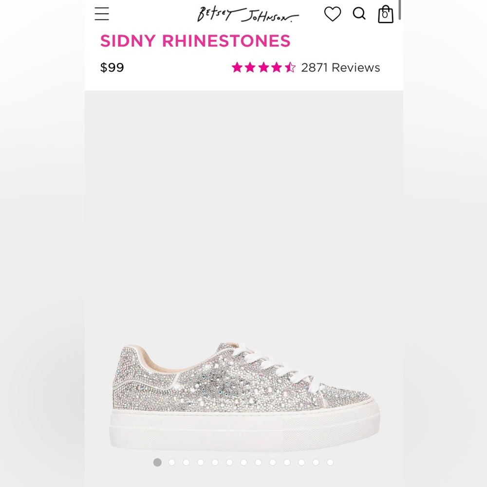 Betsey Johnson Glittering Silver Sneakers